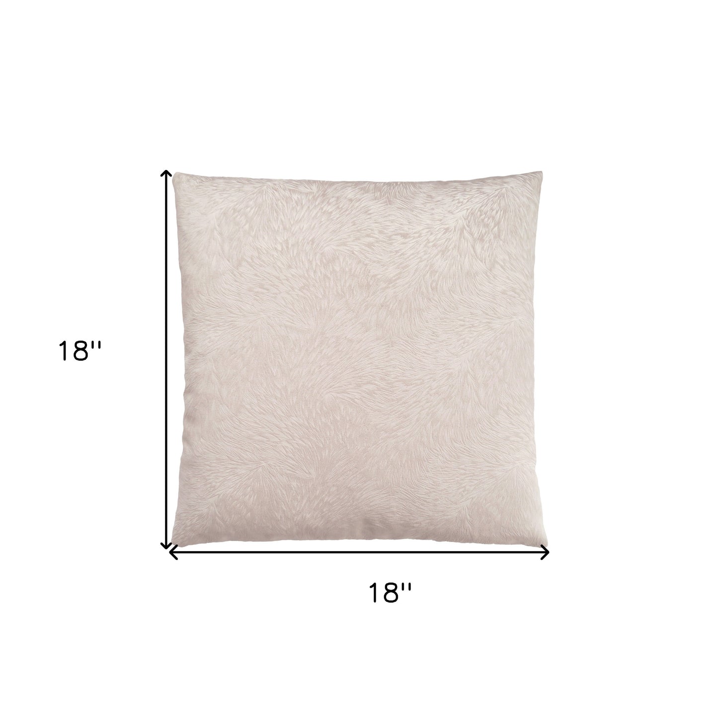 Set Of Two 18" X 18" Taupe Polyester Feather Zippered Pillow