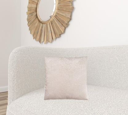 Set Of Two 18" X 18" Taupe Polyester Feather Zippered Pillow