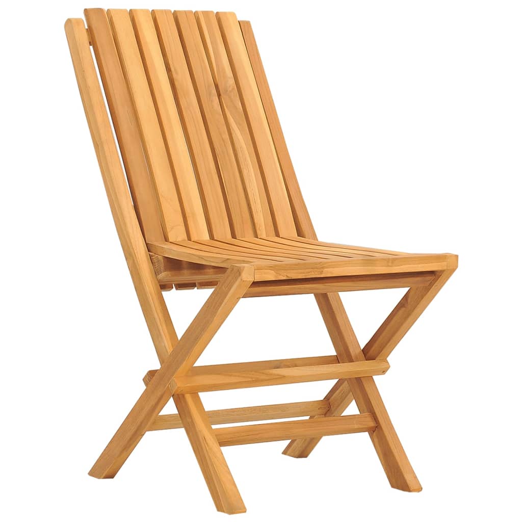 Folding Patio Chairs 8 pcs 18.5"x18.5"x35" Solid Wood Teak