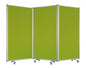 71" Green Iron Folding Three Panel Screen Room Divider