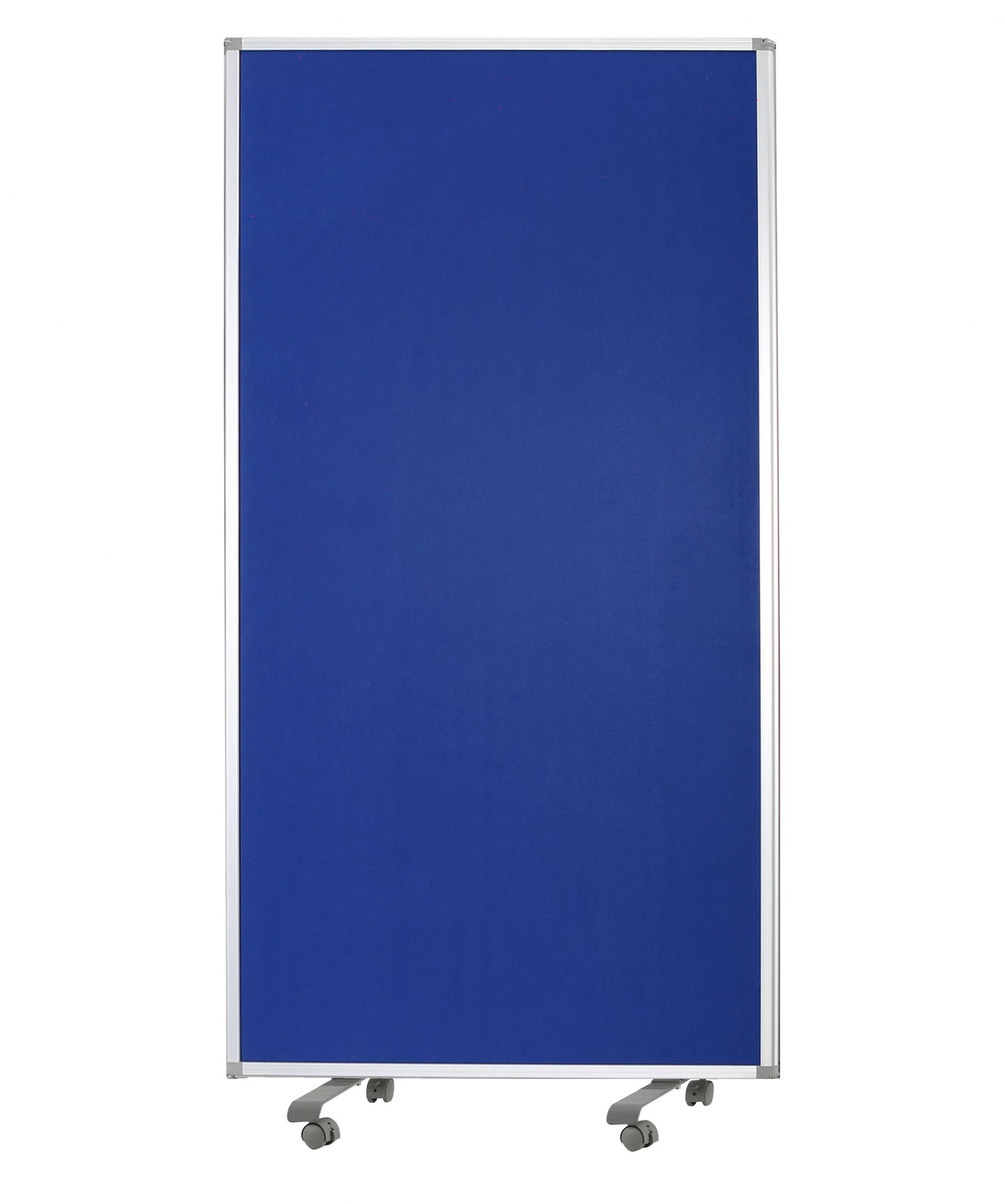 71" Blue Iron Folding Three Panel Screen Room Divider