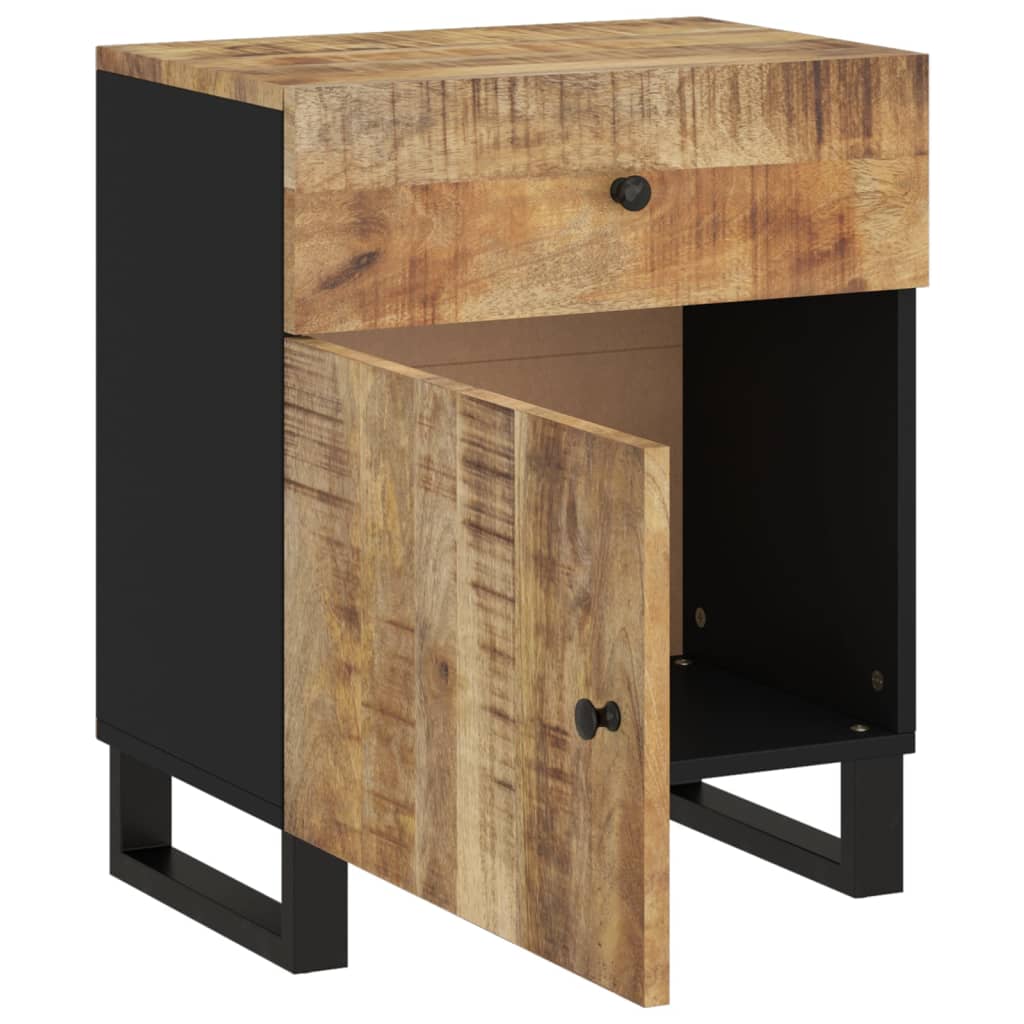 Bedside Cabinet 19.7"x13"x23.6" Solid Wood Mango&Engineered Wood