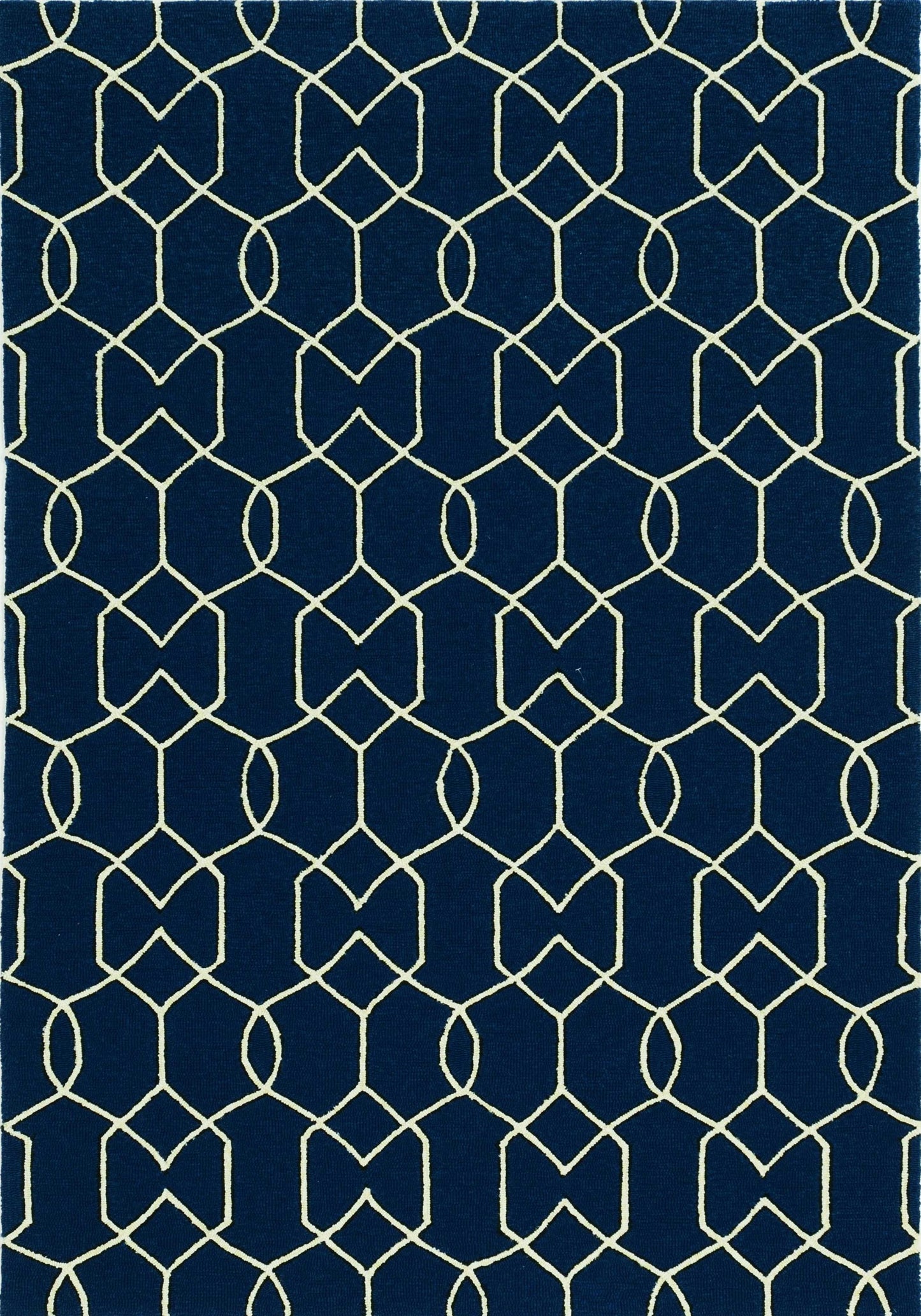 7' X 10' Blue Moroccan Indoor Outdoor Area Rug