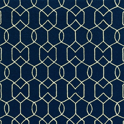 7' X 10' Blue Moroccan Indoor Outdoor Area Rug