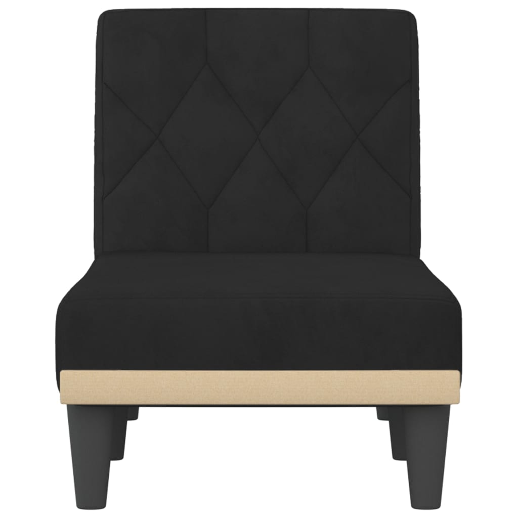 Chaise Longue Black Velvet