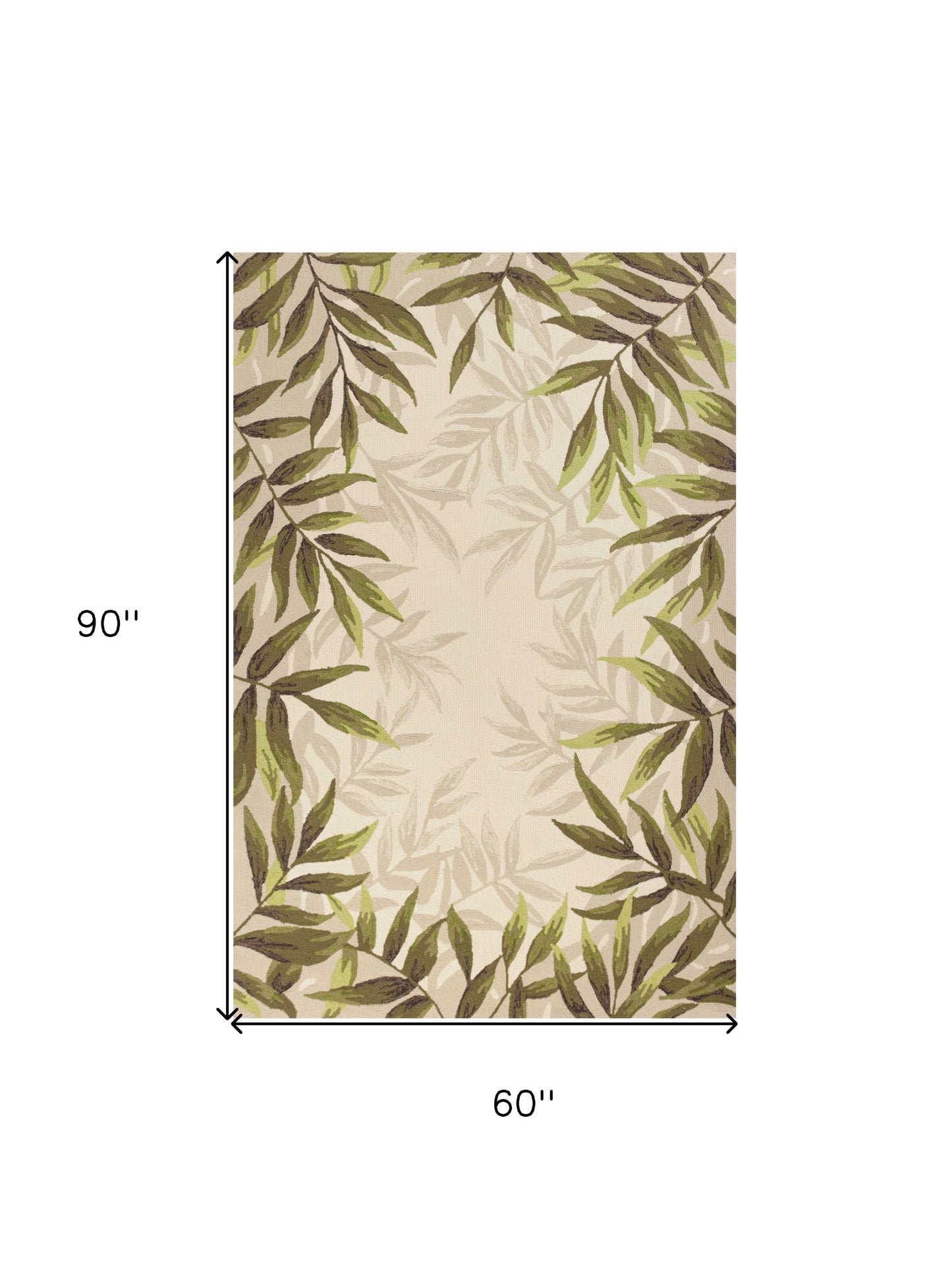 5' X 8' Beige Abstract Handmade Indoor Outdoor Area Rug