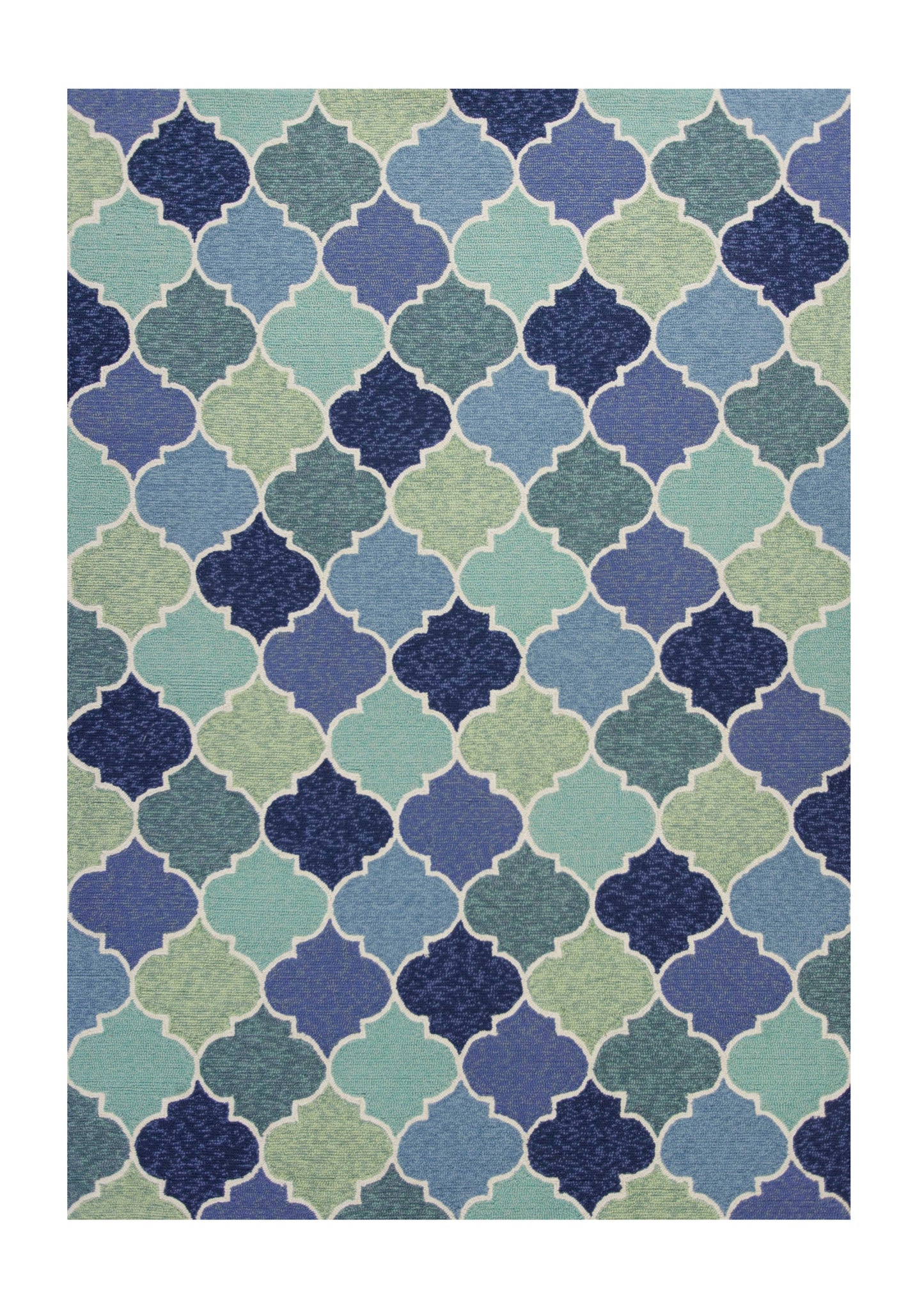 5' X 8' Blue Moroccan Handmade Indoor Outdoor Area Rug