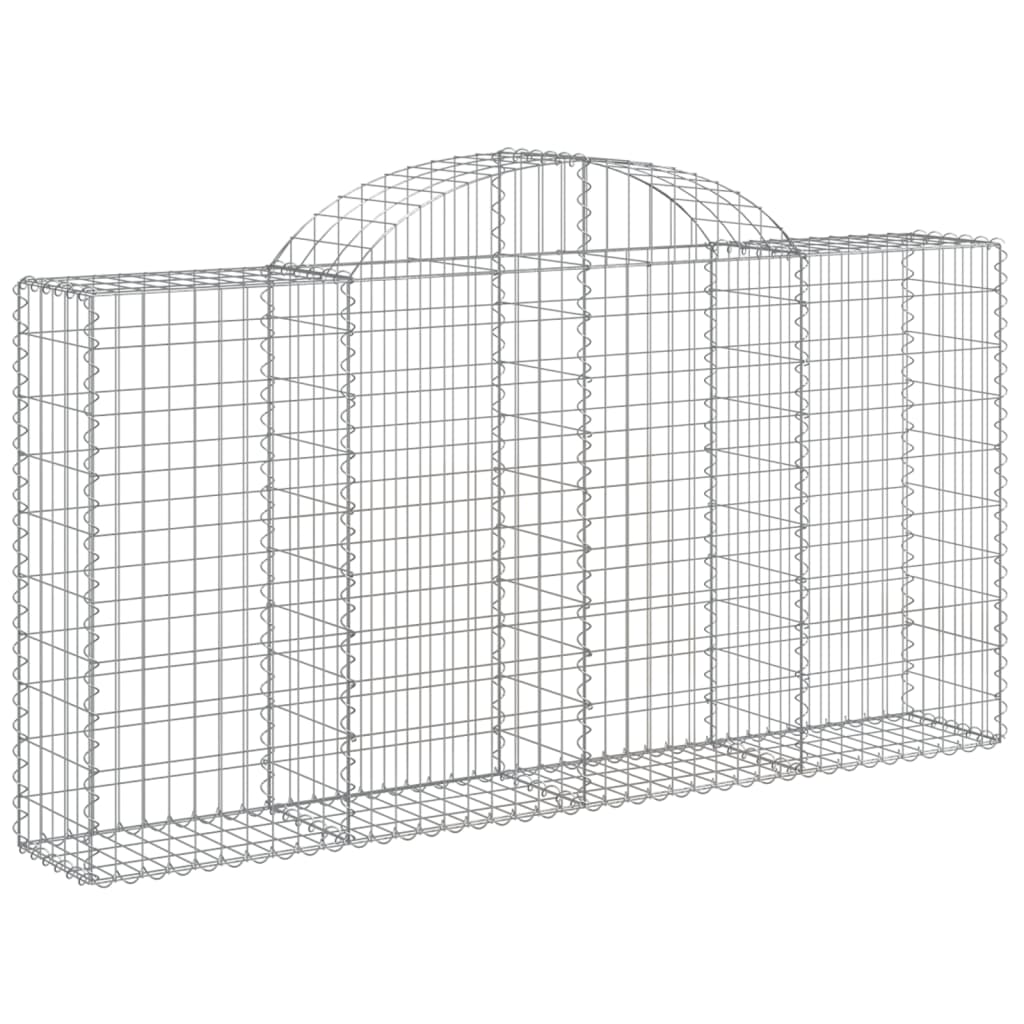 Arched Gabion Baskets 18 pcs 78.7"x11.8"x39.4"/47.2" Galvanized Iron