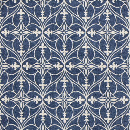 8' X 11' Denim Blue Moroccan Indoor Outdoor Area Rug