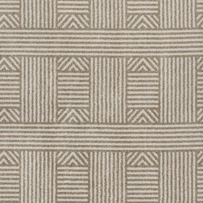 2' X 3' Beige and Ivory Geometric Indoor Outdoor Area Rug