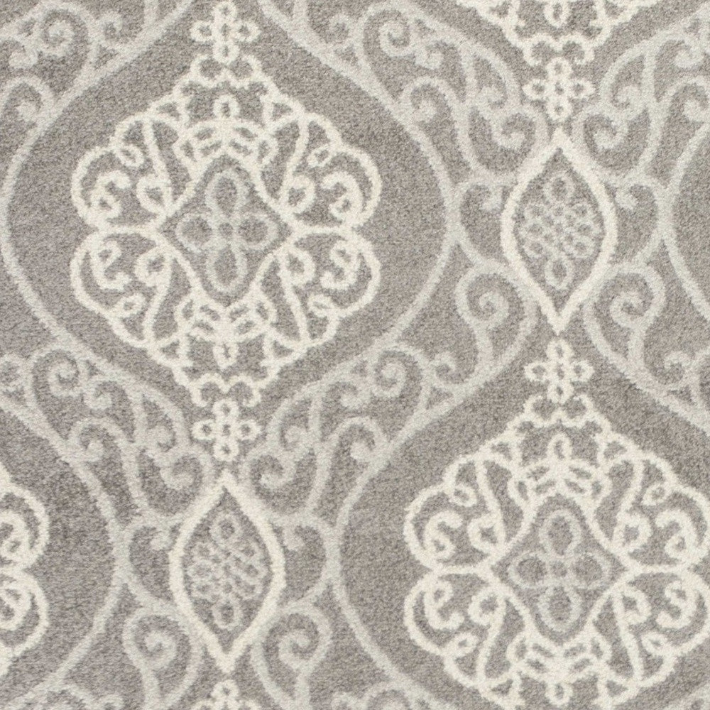 5' X 8' Silver Moroccan Indoor Outdoor Area Rug