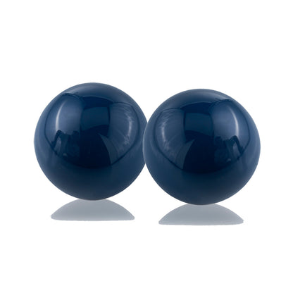 3" Blue Aluminum Decorative Orb Tabletop Sculpture