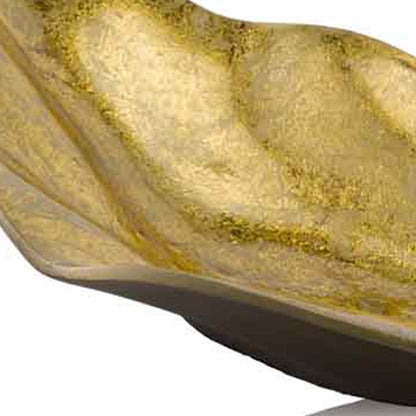 18" Gold Modern Wavy Aluminum Centerpiece Bowl