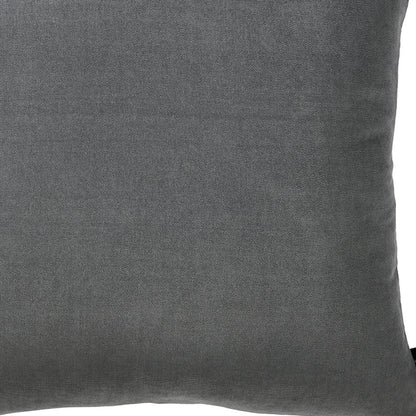 Set Of 2 Grey Brushed Twill Decorative Throw Pillow Covers