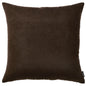 Set Of Two 18 X 18 Brown Solid Color Zippered Polyester Throw Pillow Cover