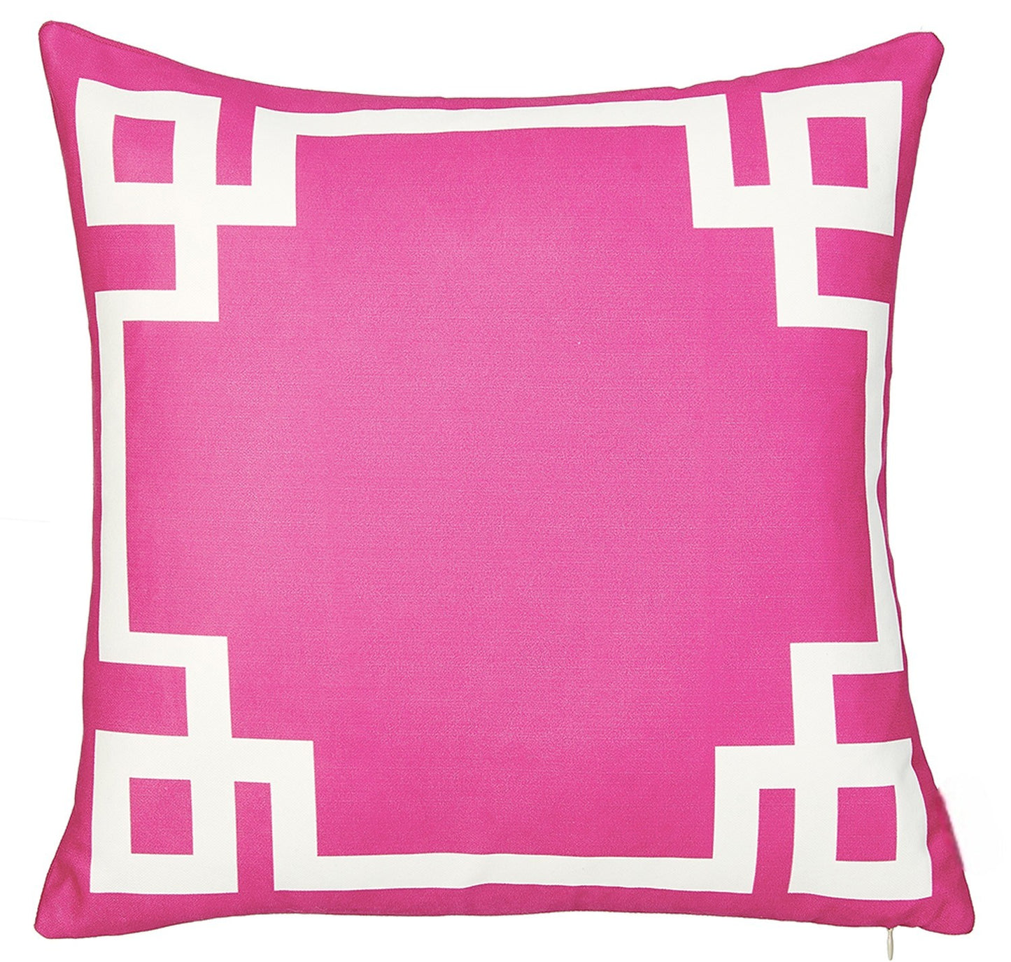 18" Pink and White Throw Pillow Cover