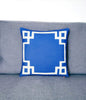 18" Blue and White Throw Pillow Cover