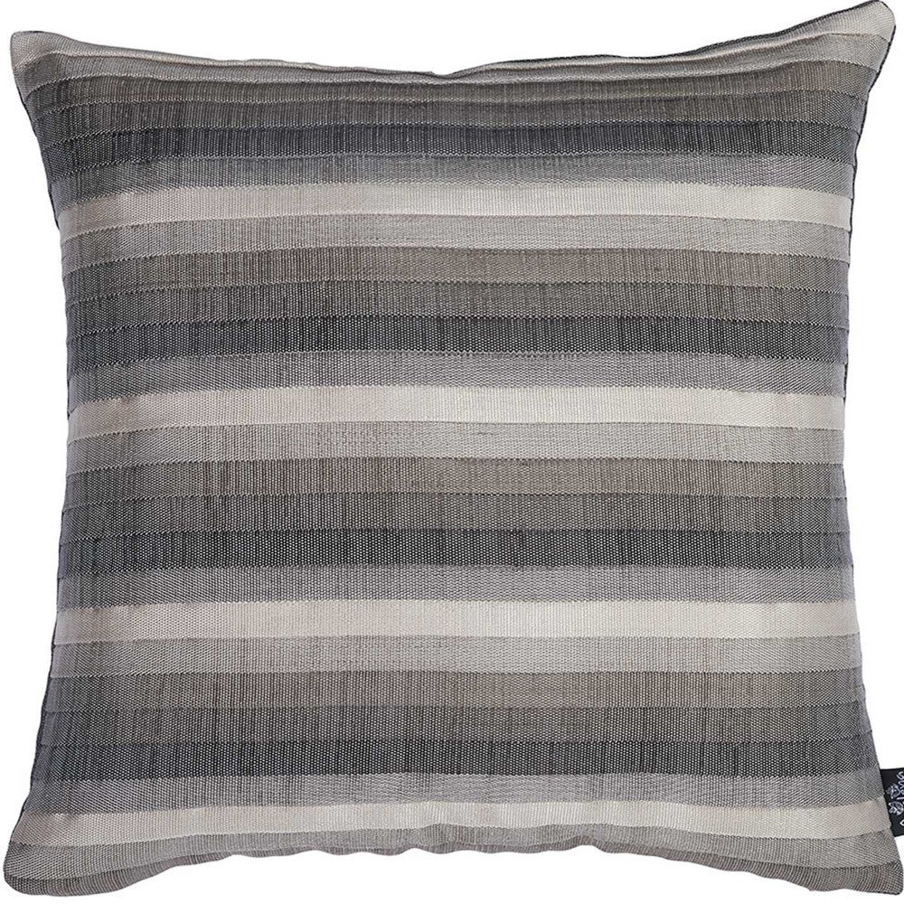 17" Gray and White Throw Pillow Cover