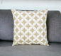 18" Taupe and White Geometric Throw Pillow Cover