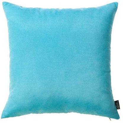 Set of Two Aqua Throw Pillow Cover