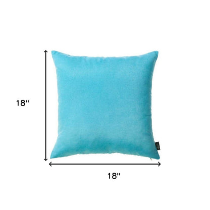 Set of Two Aqua Throw Pillow Cover