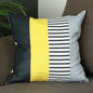 18" X 18" Black and Yellow Polyester Pillow Cover