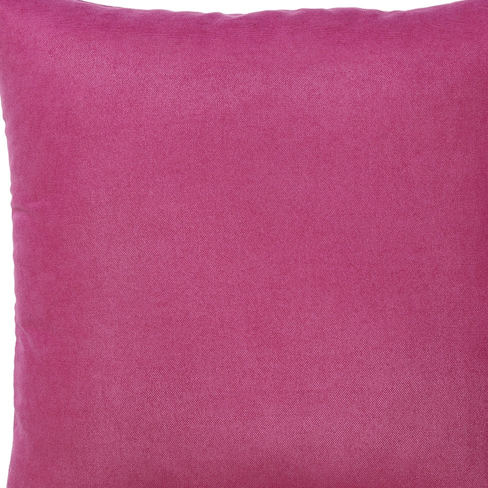 Set Of 2 Pink Brushed Twill Decorative Throw Pillow Covers