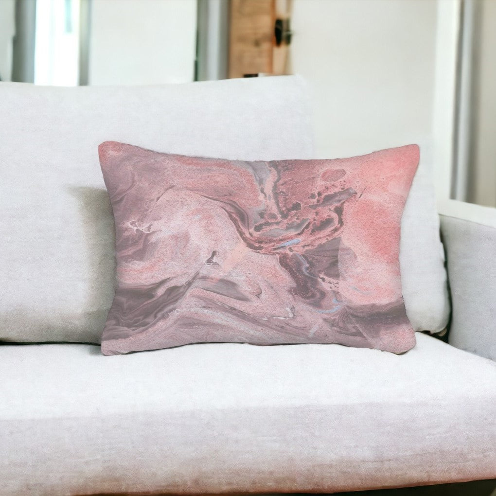 12" X 20" Pink Throw Pillow Cover