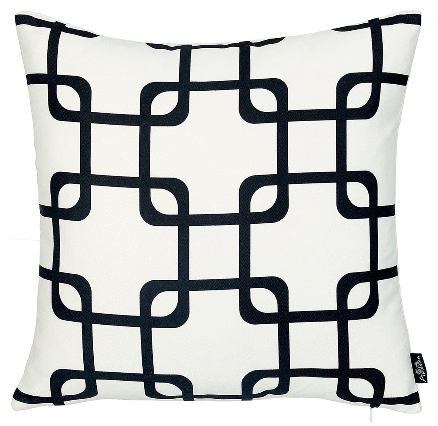 18" Black and White Throw Pillow Cover