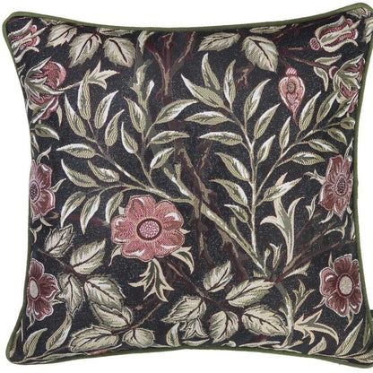 17"X 17" Jacquard Artistic Leaf Decorative Throw Pillow Cover