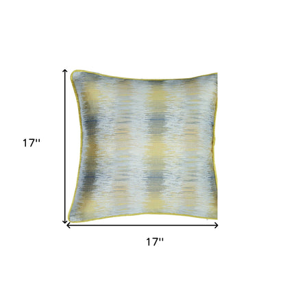 Yellow And Gray Blurred Lines Decorative Throw Pillow Cover