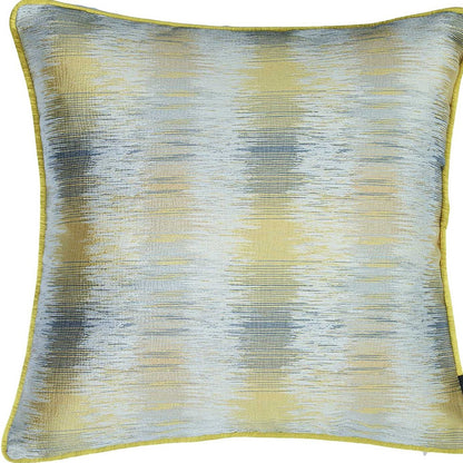 Yellow And Gray Blurred Lines Decorative Throw Pillow Cover