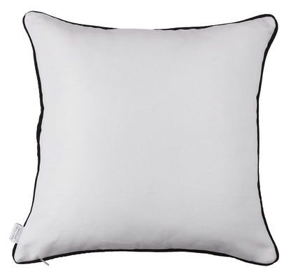 18" Black and White Throw Pillow Cover