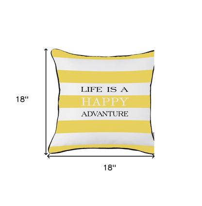 18"X18" Scandi Square Life Printed Decorative Throw Pillow Cover