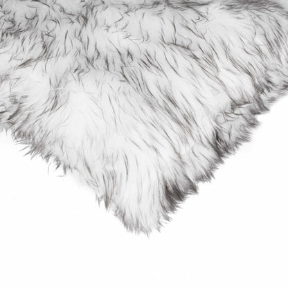 18" X 18" X 5" Gradient Gray Faux Fur  2Pack Pillow