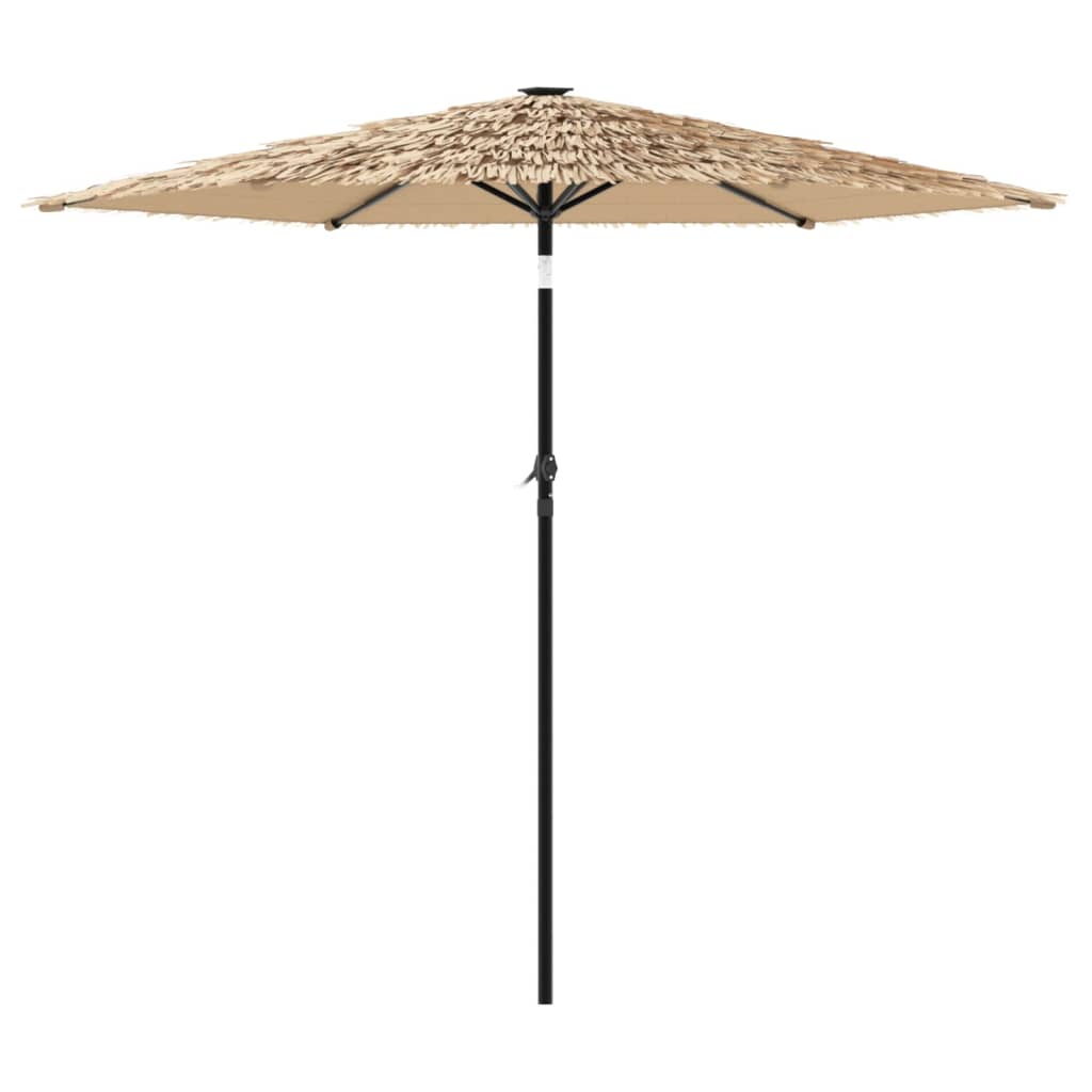 Garden Parasol with Steel Pole Brown 87.8"x87.8"x83.9"