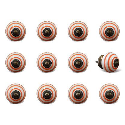 1.5" X 1.5" X 1.5" Ceramic Metal Multicolor 12 Pack Knob