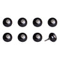 1.5" X 1.5" X 1.5" Ceramic Metal Black 8 Pack Knob