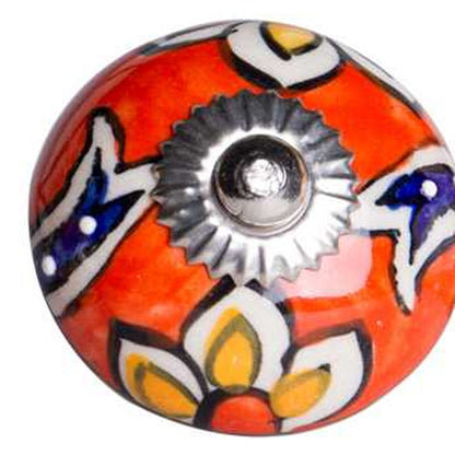 1.5" X 1.5" X 1.5" Ceramic Metal Multicolor 8 Pack Knob