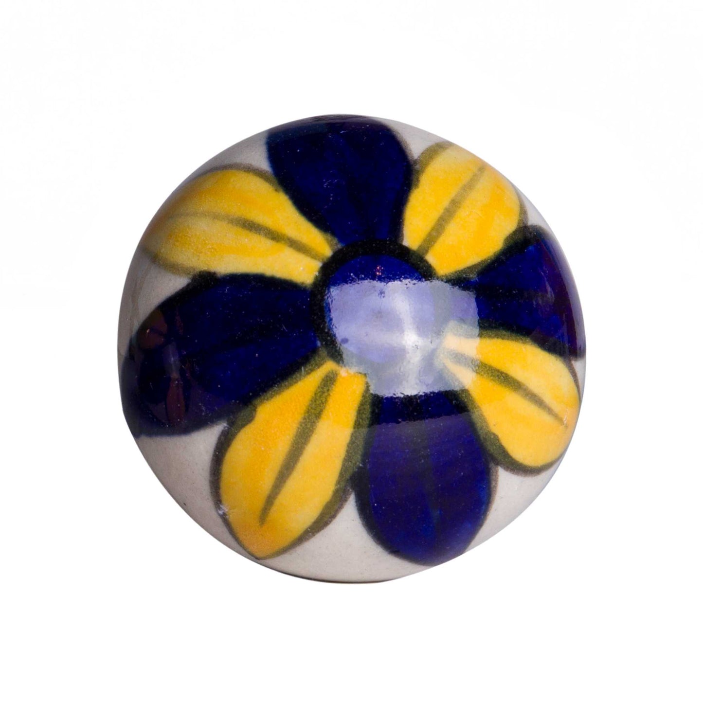 1.5" X 1.5" X 1.5" Ceramic Metal Multicolor 12 Pack Knob