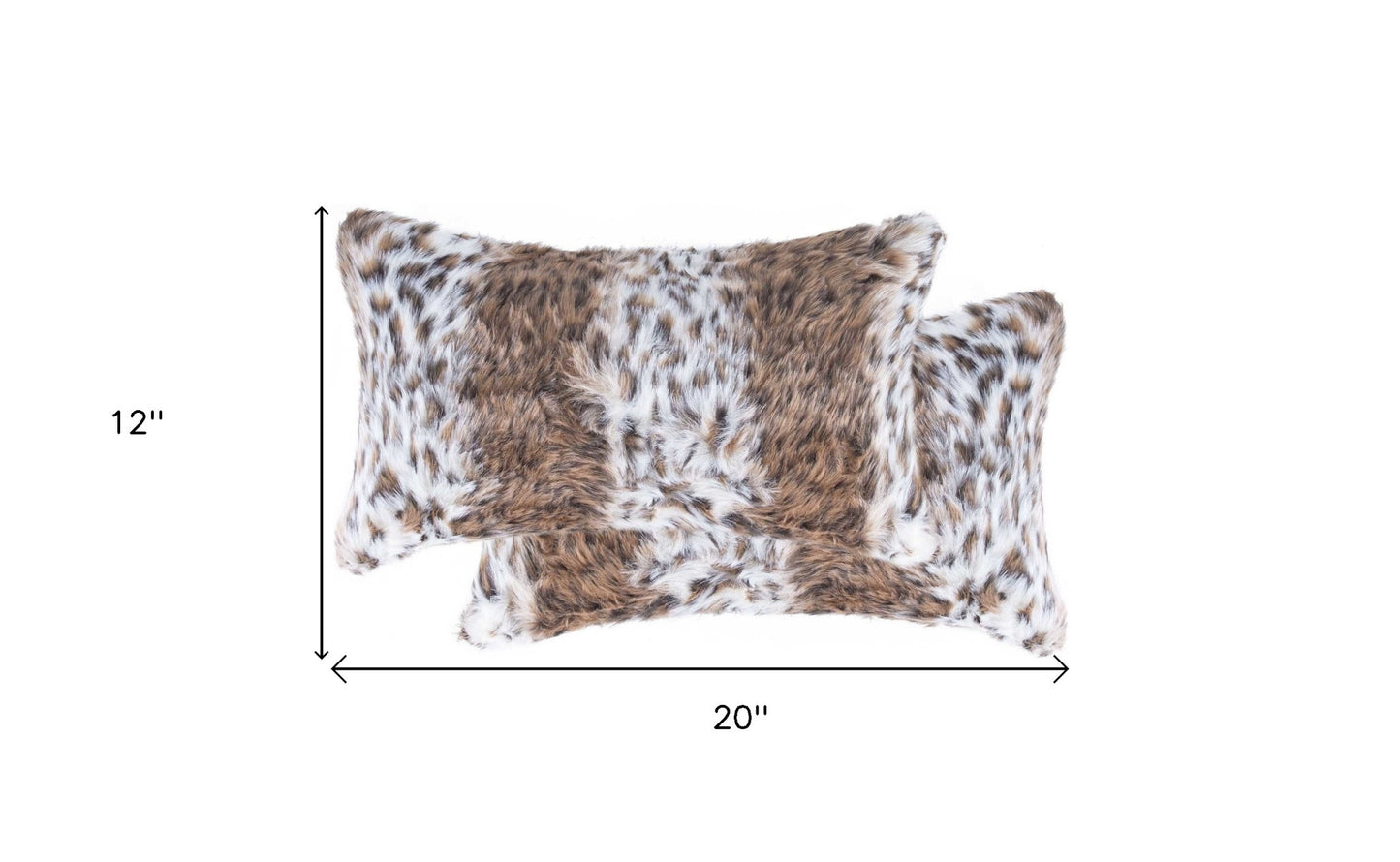 20" X 12" X 5" Acrylic Plush Polyester Polyfill Lynx 2 Pack Pillow