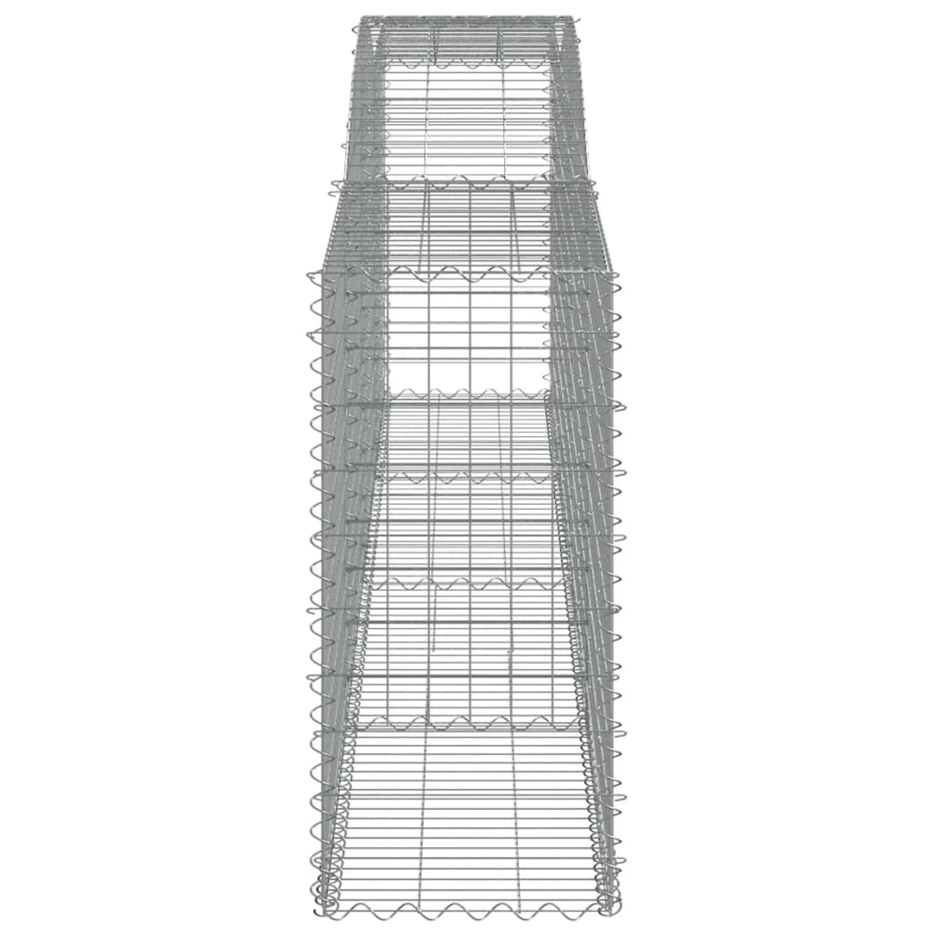 Arched Gabion Baskets 4 pcs 157.5"x19.7"x39.4"/47.2" Galvanized Iron