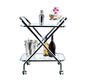 16.5" X 26.25" X 30.5" Chrome Xshape  Bar Cart