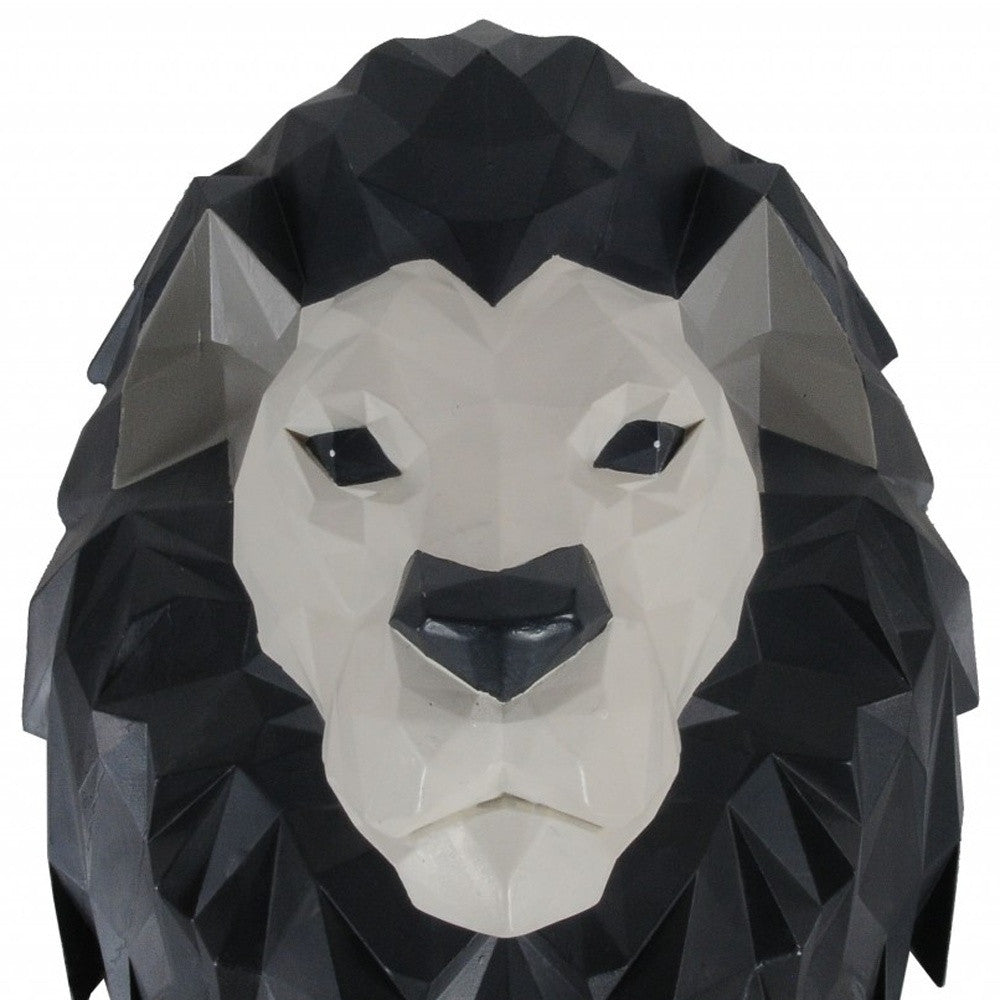 11.5" X 9.5" X 14" Origami Lion Head Wall Decoration