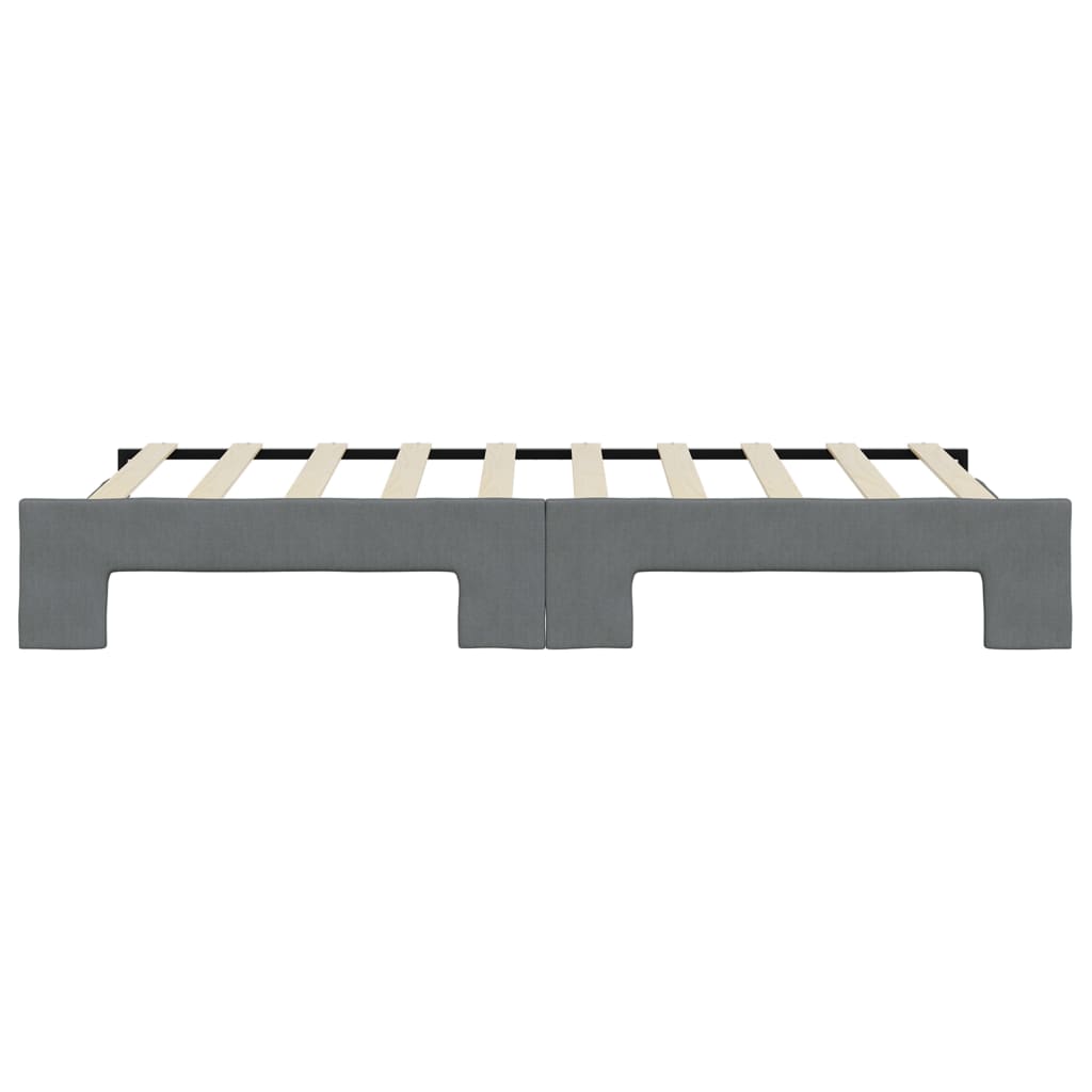 Daybed with Trundle without Mattress Dark Gray 39.4"x74.8"