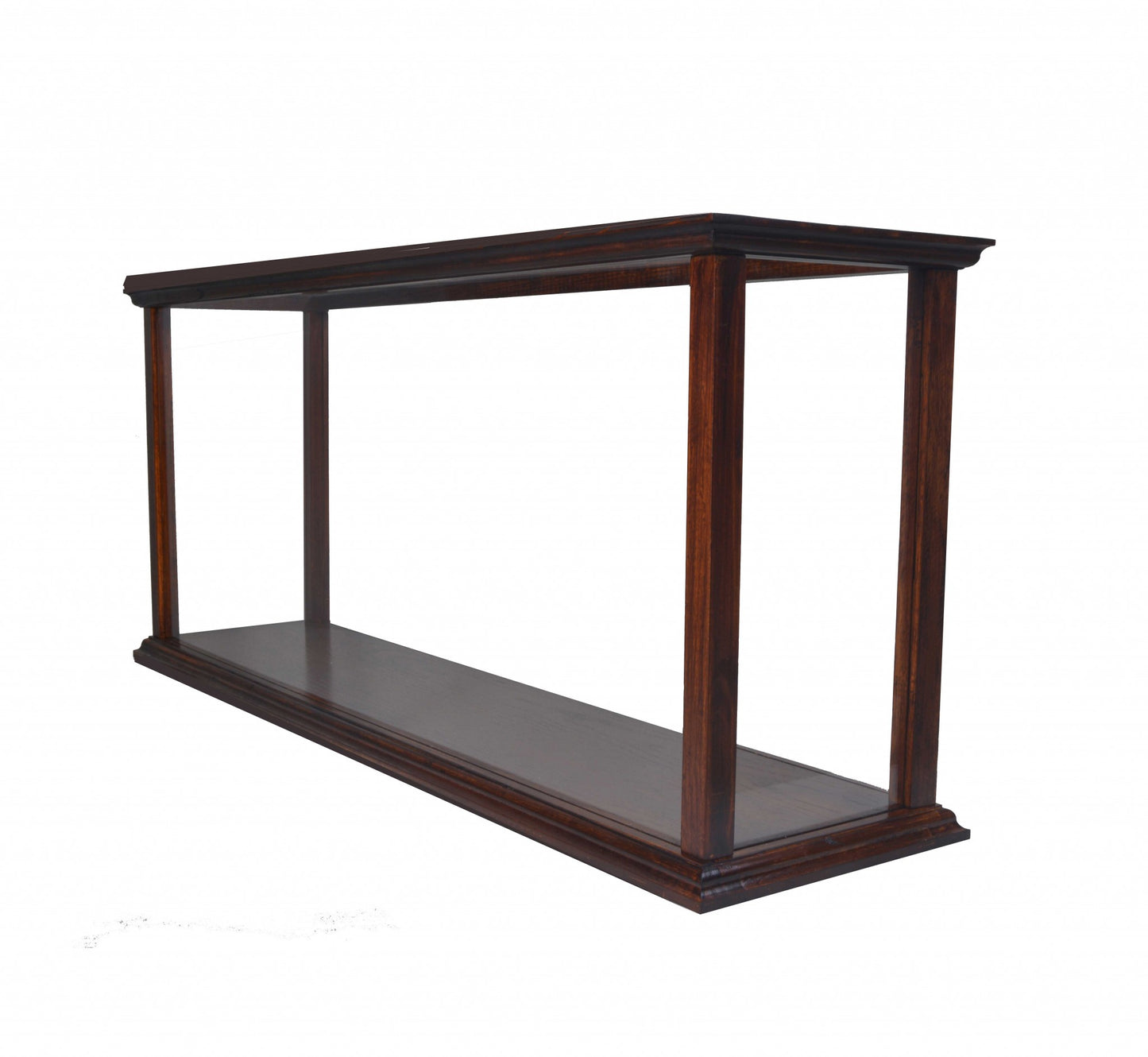 10" Dark Brown And Clear Glass Standard Display Stand