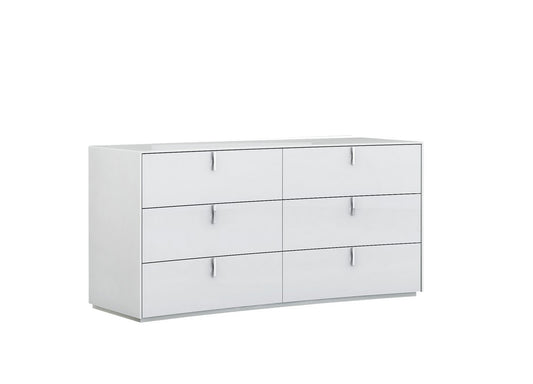 62" X 19" X 30" White  Dresser