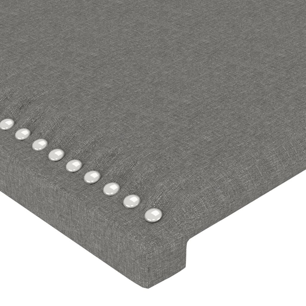 LED Headboard Dark Gray 39.4"x2"x46.5"/50.4" Fabric