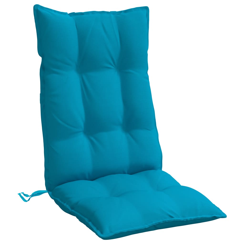 Highback Chair Cushions 6 pcs Light Blue Oxford Fabric