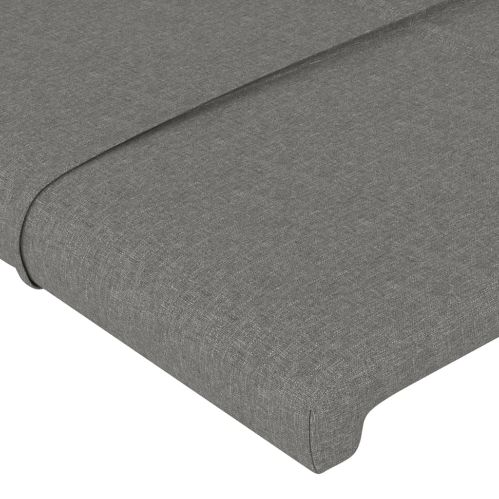 Headboard with Ears Dark Gray 64.2"x9.1"x30.7"/34.6" Fabric